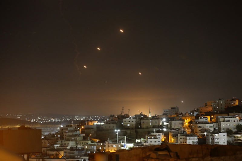 Rockets fired on Israel by Iran.