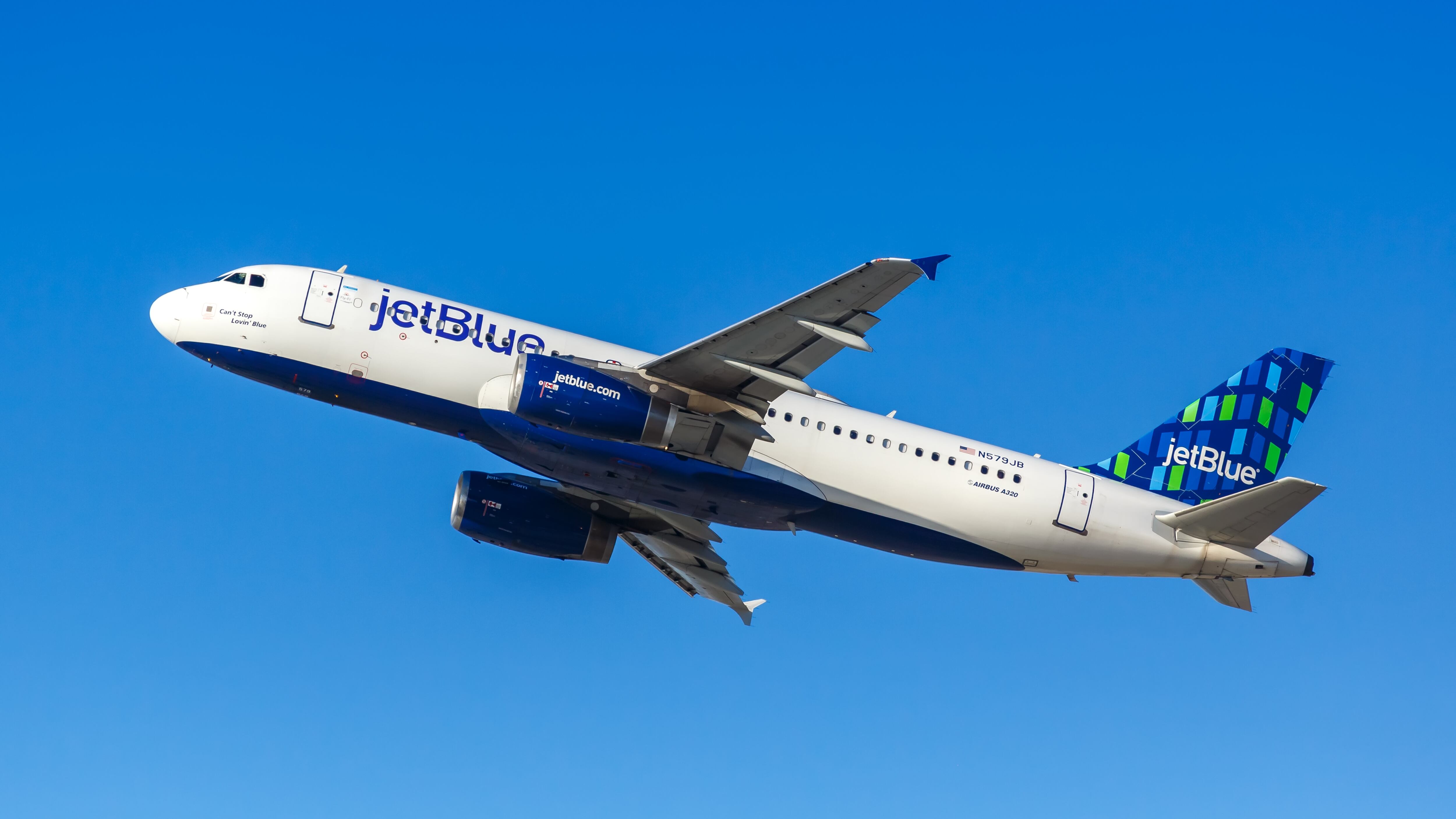 JetBlue Airbus A320 airplane at Los Angeles Airport (LAX) in the United States.