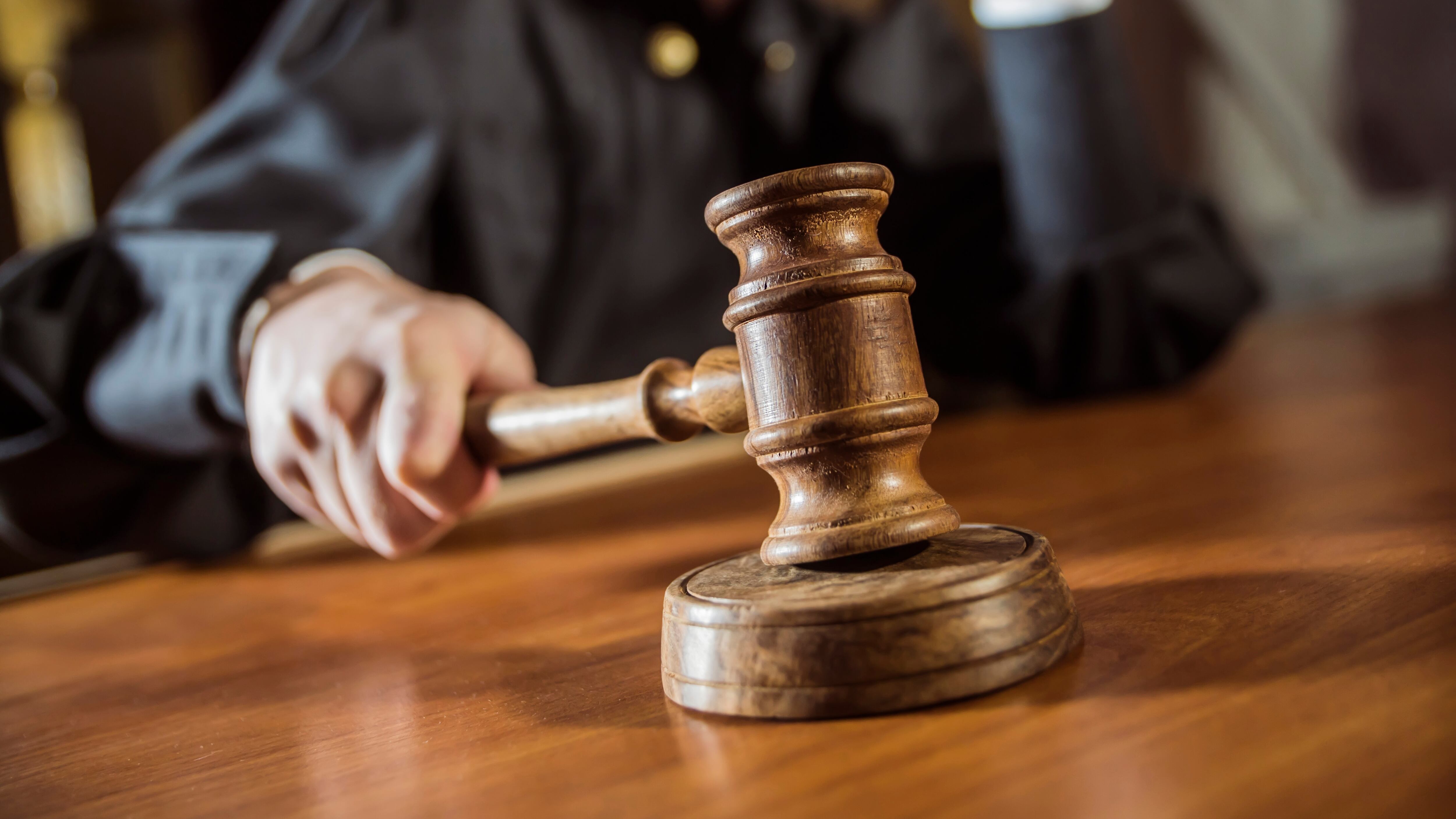 Judge holding a gavel