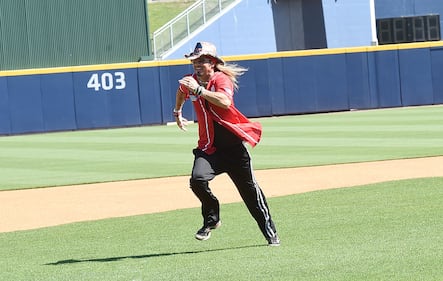 NASHVILLE, TN - JUNE 07:  Bret Michaels showed off his softball skills for charity at City of Hope's 26th Annual Celebrity Softball Game at First Tennessee Park on June 7, 2016 in Nashville, Tennessee.  (Photo by Rick Diamond/Getty Images for City Of Hope)